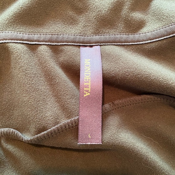 Mondetta Fleece Jacket Green large Womens Full Zip Up Front soft cozy - Picture 5 of 5